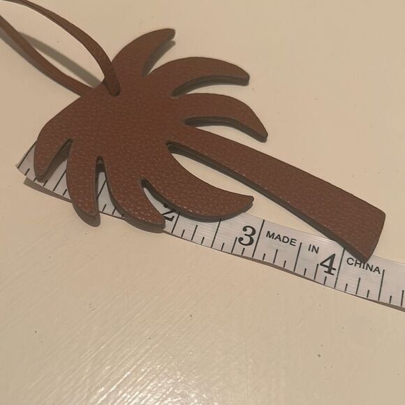 Sexy Little Vintage Handmade palm tree Leather Bag Charm Cute Nature Keychain - Picture 6 of 6